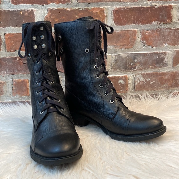 Sam Edelman Darwin Black Combat Boots, Size 11M - Picture 1 of 17